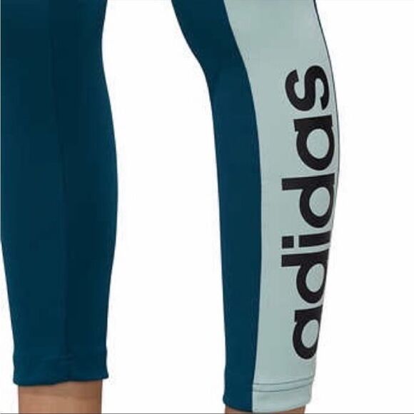 NWT ADIDAS COLOR BLOCK BLUE TIGHTS NWT SIZE SMALL - Picture 3 of 5